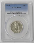 1926 AU-55 BETTER DATE STANDING LIBERTY QUARTER - PCGS GRADED - SEE PICTURES