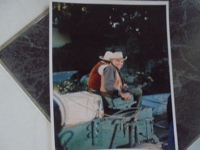 TOP BONANZA Farbfoto Dan Blocker und Lorne Greene! (Hoss und Ben Cartwright!)