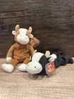 Ty Beanie Babies Baby Lot Of 2 Cows Daisy And Bessie Vintage MWMT MINT