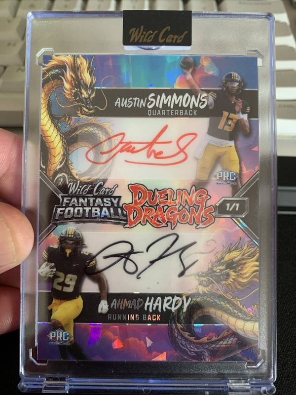 Ahmad Hardy / Austin Simmons Auto Dueling Dragons 1/1 PLUS 1/1 and 1/2
