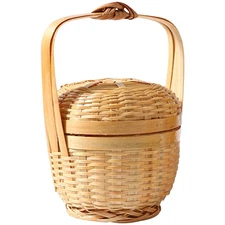 Bamboo Woven Basket Mini Basket Candy Basket Woven Portable Woven Basket