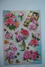 Pretty Pink Flowers Stickers for Scrapbooking, Cards, Self Adhesive