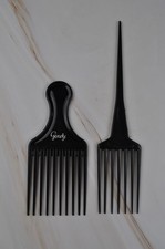 Vintage Goody Hair Picks Black Plastic Hair Lift Pick set of 2