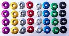 M8 Countersunk Aluminum 33mm O.D. Washer. Solid Alum. Racing Seat Hardware