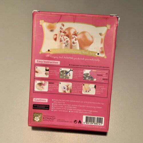 KONAD Stamping Nail Art Kit (3x Polishes, Stamping Plate, Scraper) From  Korea 8809109830141 | eBay