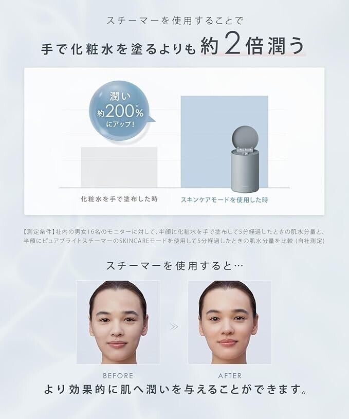 SALONIA Pure Bright Steamer Facial Device Face Steamer SALONIA Pure Bright Steamer Facial Device Face Steamer