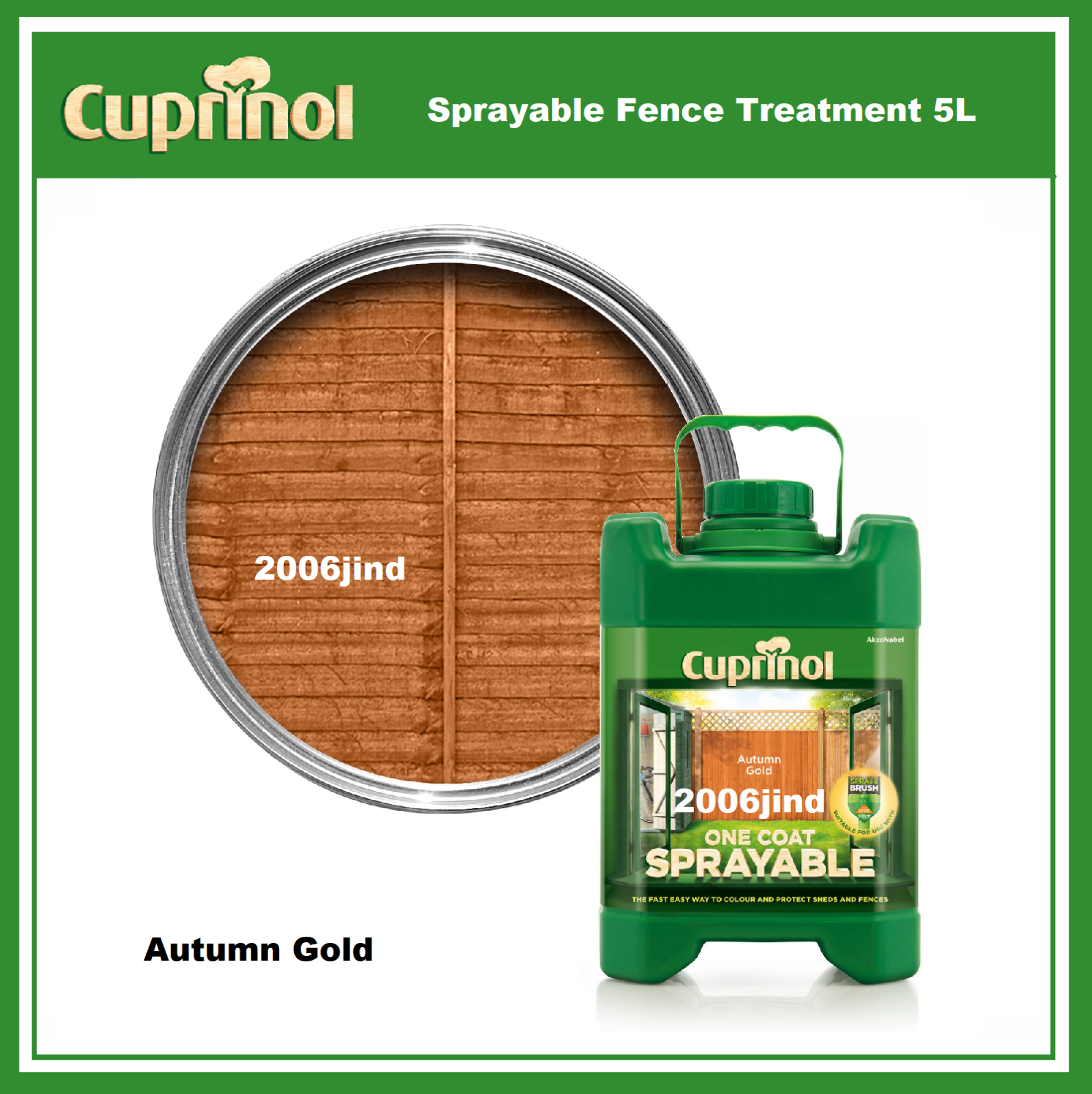 Cuprinol One Coat Sprayable Fence Treatment Autumn Gold 5 litre 5010212650905 eBay