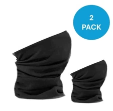 2 X THIN BLACK FACE MASK TUBE NECK SCARF SNOOD BALACLAVA SKI  BIKER BMX BANDANA