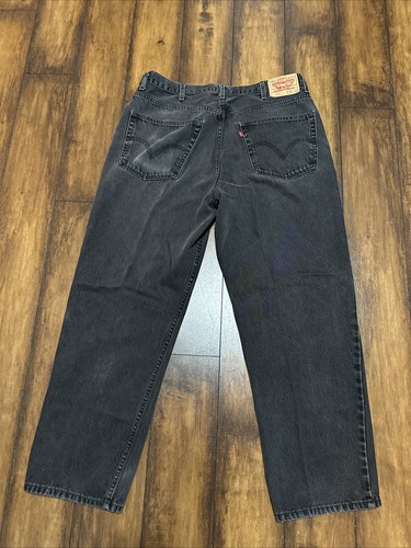 Vintage Levis 550 Men's 38x30 Black Jeans Relaxed Fit Tapered Leg 550 - Picture 6 of 11