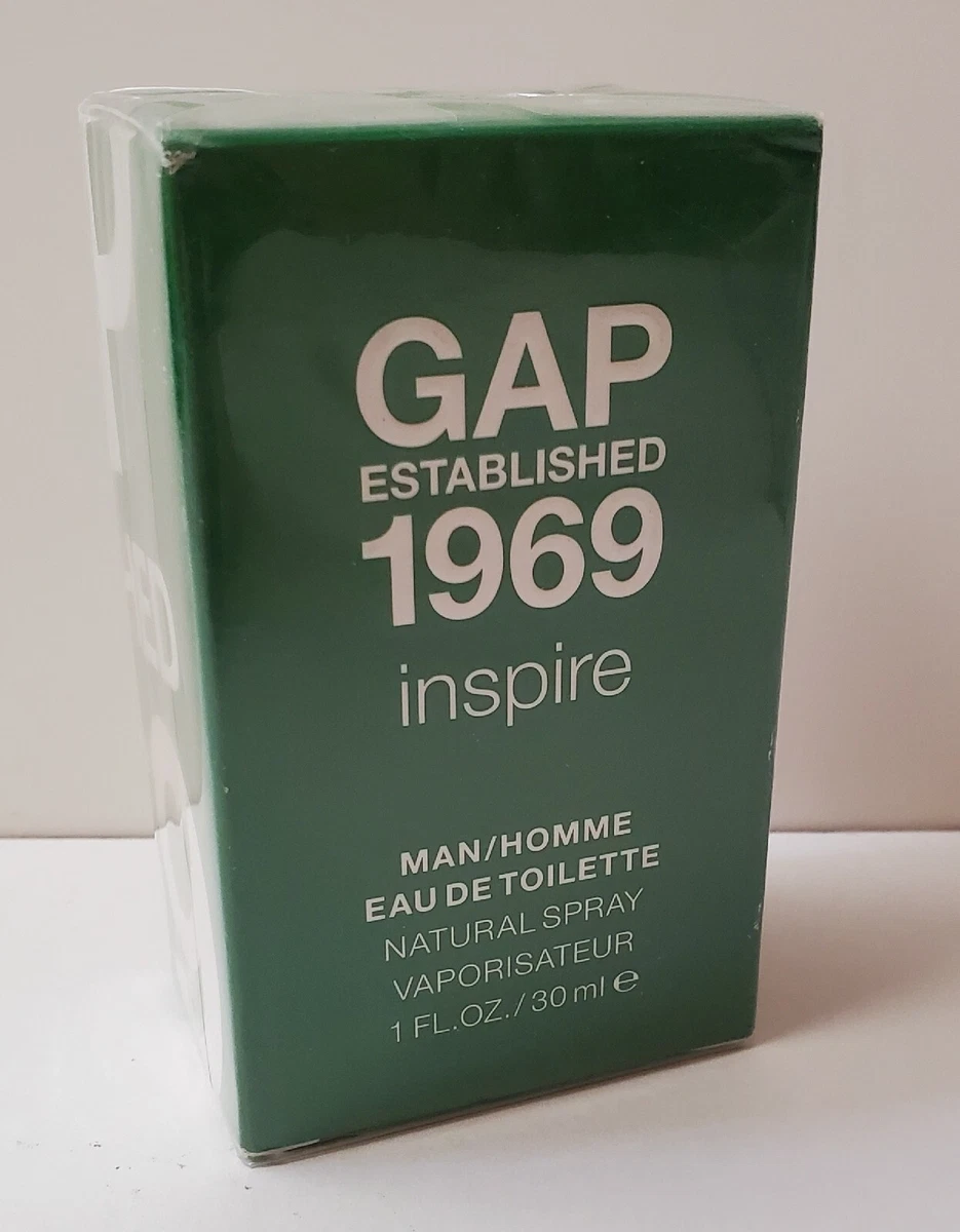 GAP Established 1969 INSPIRE MENS Eau de Toilette Spray 1 Oz NEW SEALED