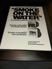 Deep Purple Smoke On The Water Rare Original Promo Poster Ad Framed!