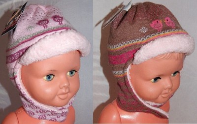 Chapka Cagoule Integrale Rose Marron Bebe Fille 43 Cm Doublee Polaire Ouverture Ebay