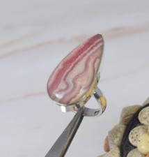 Natural Pink Rhodochrosite Gemstone Ring-925 Sterling Silver Handmade Ring- Gift