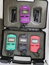 lot of 4 Robic SC-505W  Stopwatch 30M WaterResist