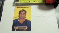 Paul Cavallini Signed Photo Post Card  NHL