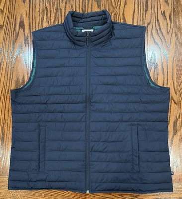 Gap Vest Mens XXL Navy Puffer Cold Control Packable Performance Zip Up Pocket