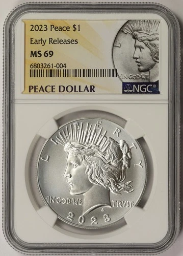 2023 Peace Dollar $1 MS 69 NGC Early Releases