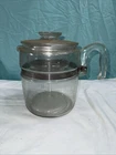 G1 Vintage Pyrex Flameware 7756-B Glass Percolator Coffee Pot 6 Cup