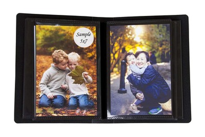Photo Album 5x7 Inch Holds 100 Photos - Art Portfolio with Protective Poly Ca...