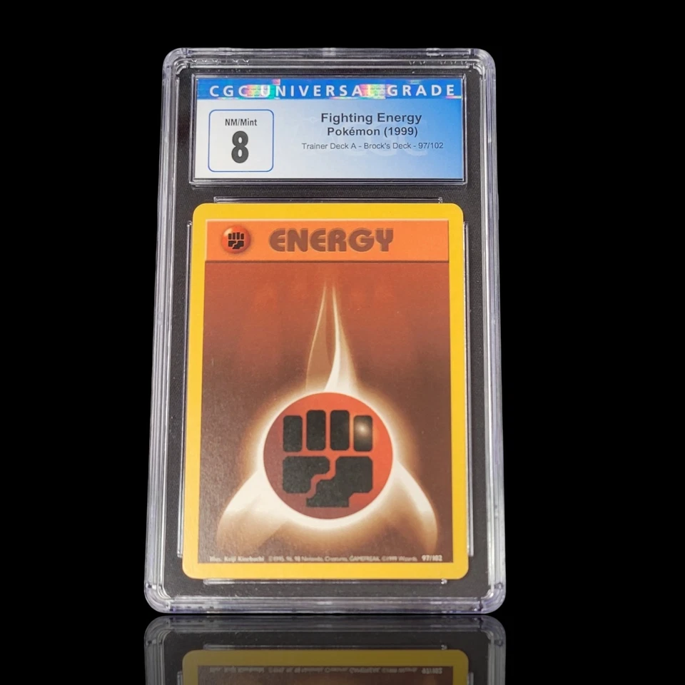 1999 Pokemon Card Fighting Energy 97/102 Trainer Deck A Brock's Deck CGC 8 NM/M - Image 2 of 4