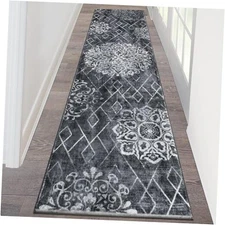 HEBE Hallway Runner Rug 2'x8' Washable Vintage Distressed Area Rugs Non Slip 