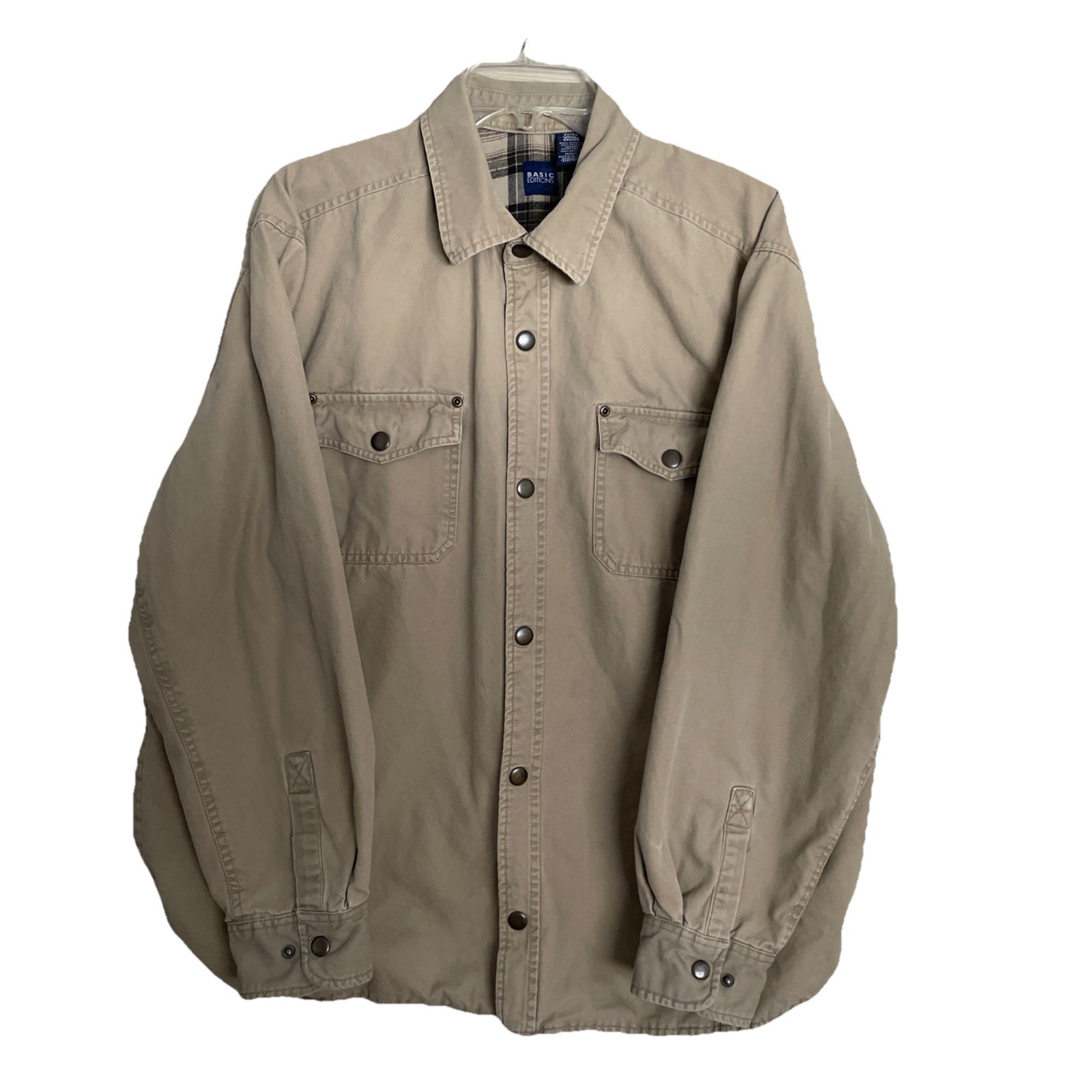 Basic Edition Men's Flannel-Lined Jacket Heavy Ca… - image 1