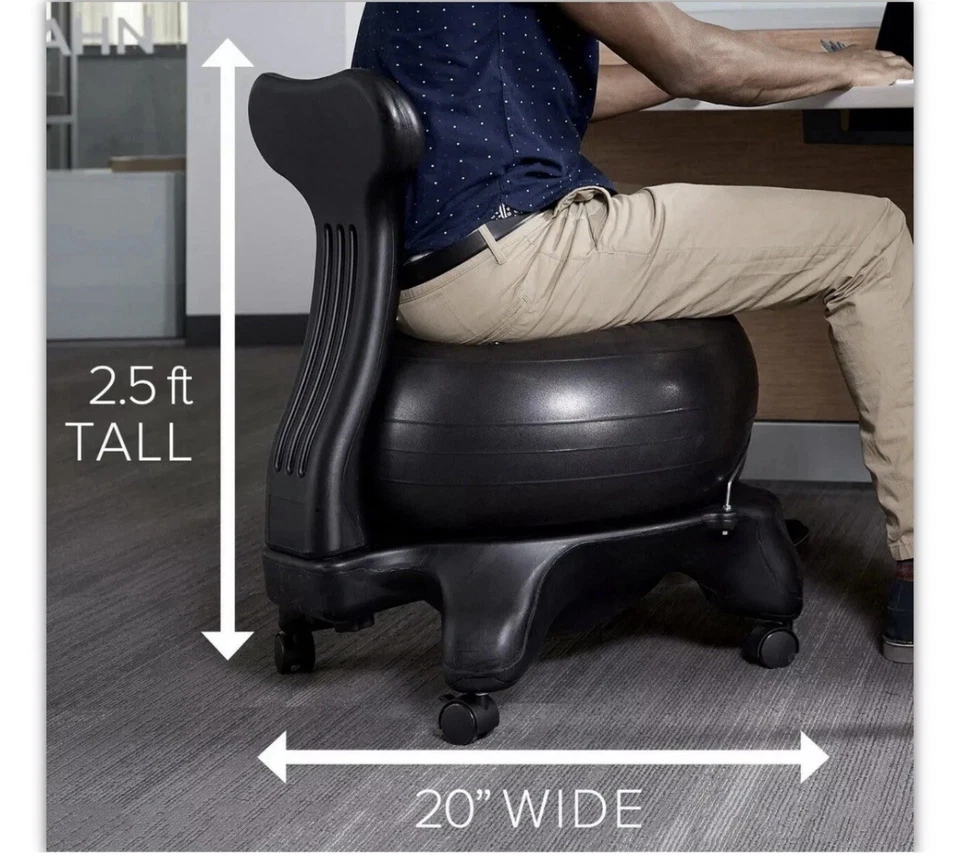 Silla clásica de pelota de equilibrio Gaiam Yoga 610-6002RTL - A2000 Foto 3 de 4