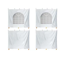 10x10 Tent Sidewall Kit 8ft H Solid & Window Blockout 16oz Vinyl Panels