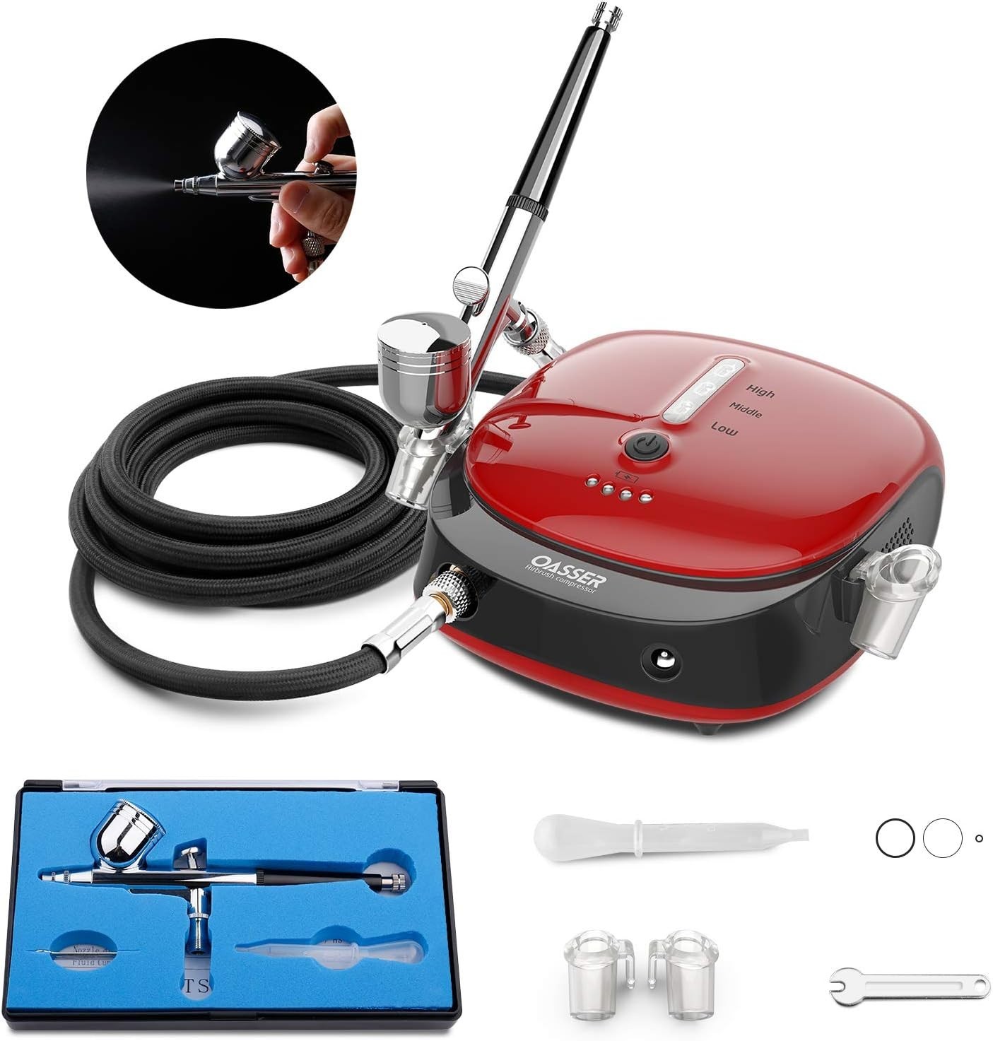 Compresseur aérographe rechargeable haute précision à pression réglable pour modélisme