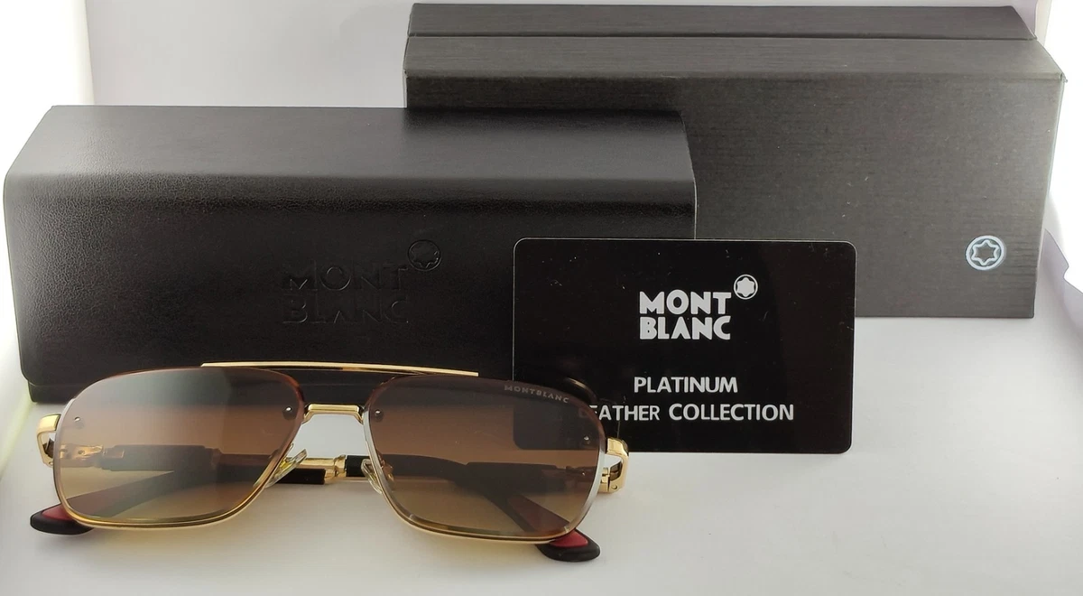 Montblanc Brown Brown Sunglasses for Men for sale | eBay display picture 3