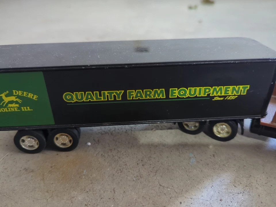 ERTL John Deere Peterbilt 344 Diecast Metal Truck & Trailer Used - No Box - Image 4 of 4
