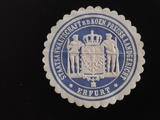 Siegelmarke ERFURT Staatsanwaltschaft b.d. Koen.Preuss. Landgericht