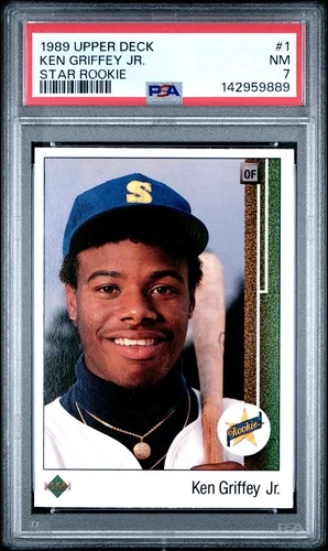 Ken Griffey Jr 1989 Upper Deck #1 Star Rookie RC - PSA 7