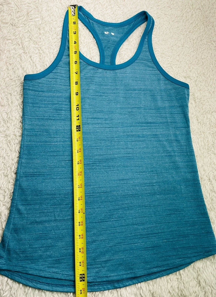 Camiseta sin mangas Spalding Racer Back XS extra pequeña Speed-Dri atlética espuma de mar azul Foto 2 de 4