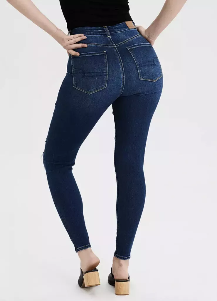 NEW AMERICAN EAGLE Next Level Curvy Super Hi Waisted Jegging - Indigo -  Plus 24