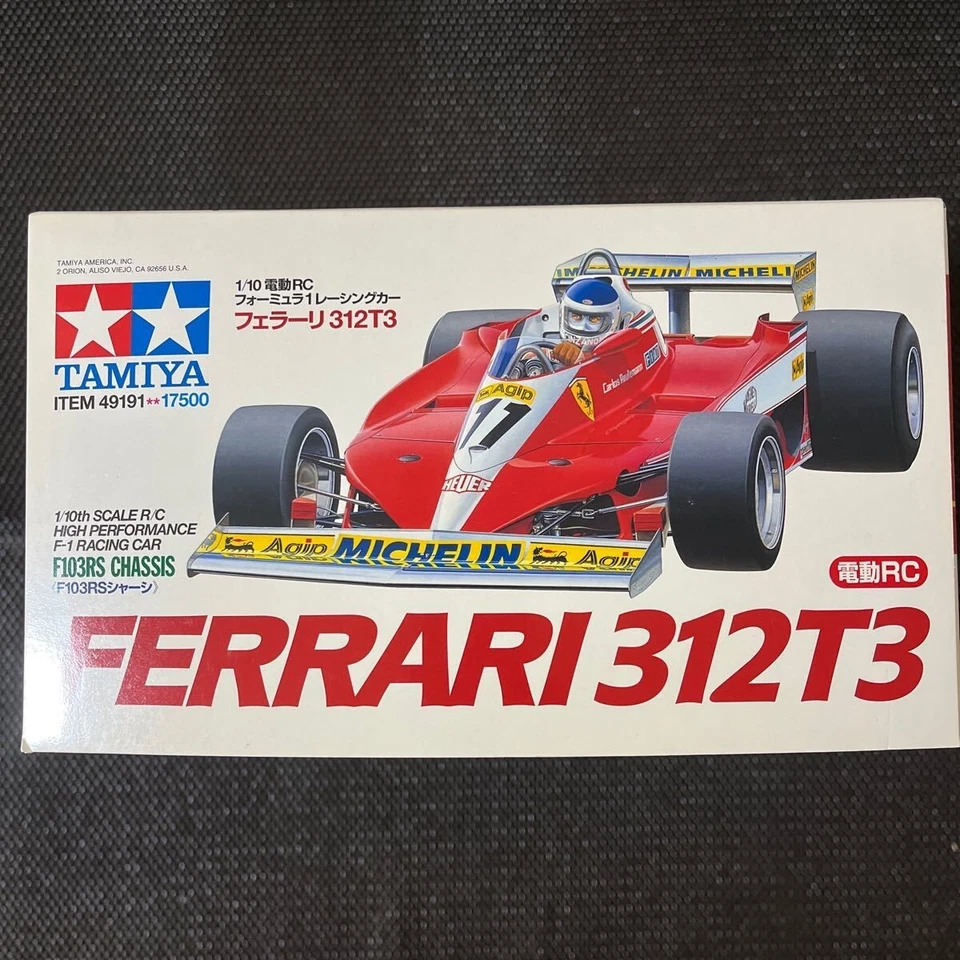 TAMIYA 1/10 RC Ferrari 312T3 F-1 Racing Car Model Kit F103 RS Chassis 49191 - Image 3 of 4