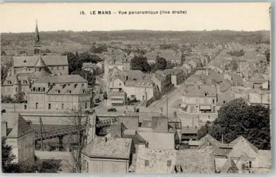 39470375 - Le Mans Vue panoramique rive droite Kirche Auto
