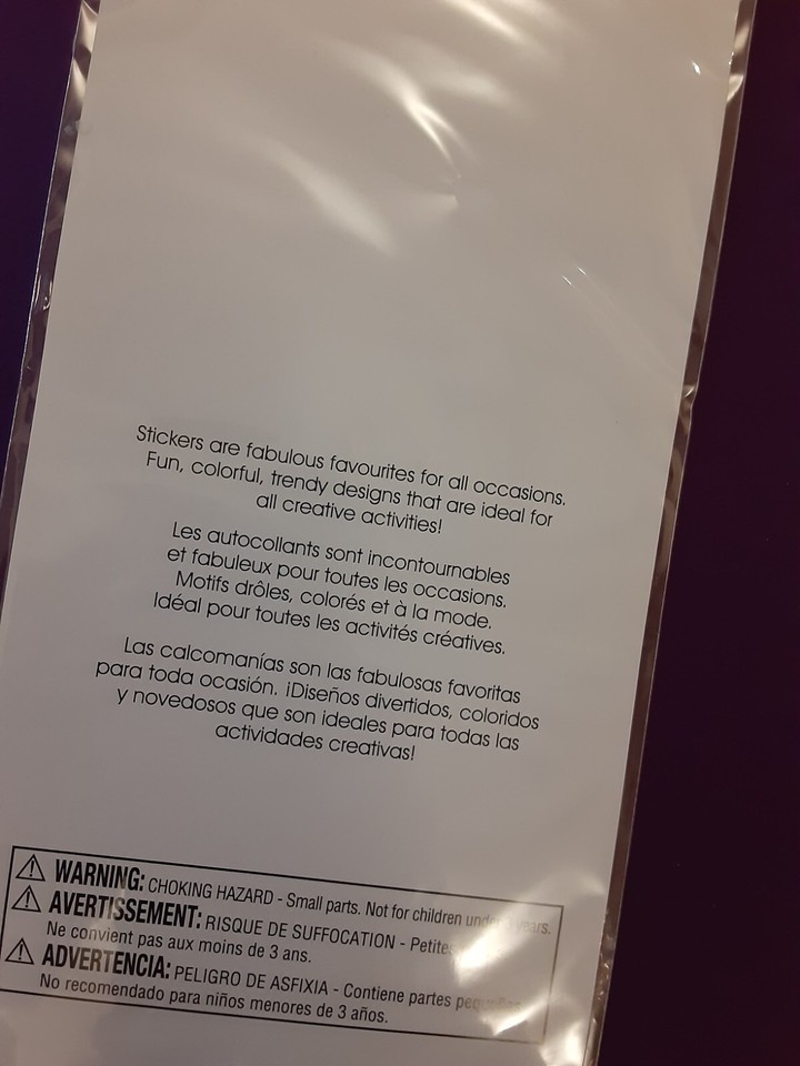 Stickah Decorative Stickers Dollarama 3D sticker package eBay