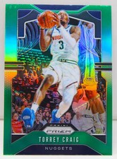 Torrey Craig 2019-20 Panini Prizm Green Prizms Card #87 Denver Nuggets Refractor