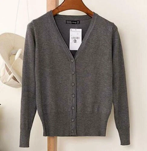 Womens Cardigan Long Sleeve Ladies Knitted Top Outwear Cardigans Plus Size 8-24 - Picture 20 of 39