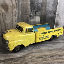 Rare Vintage Linemar Judson Repair Company Truck Tin Litho Toy As Is Parts Japan