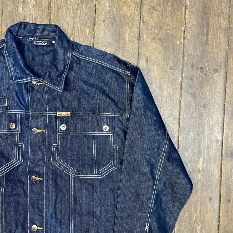 South Pole USA Denim Jacket Vintage Y2K Jean Coat, Dark Blue, Mens XL image 2