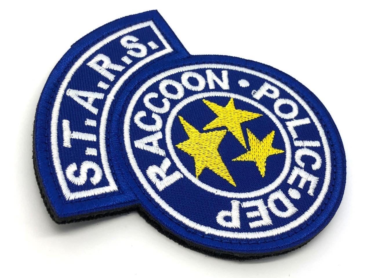 Resident Evil Aufnäher "Racoon Police Dept" – Mit Klettrückseite, Blau, PVC | Für Westen, Rucksäcke & Cosplay
