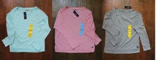Tommy Hilfiger ••• Women's Long Sleeve Top • Color Teal/Pink/Gray • Size M/L/XL