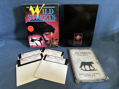 Vintage Wild Streets Titus Amiga PS Tandy IBM PC XT Computer Game Hercules