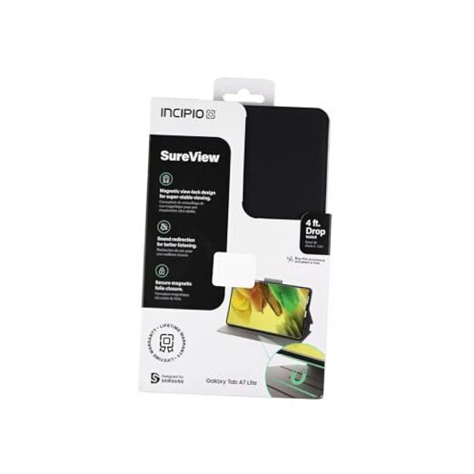 SureView Series Folio Case for Galaxy Tab A7 Lite Tablets - Black