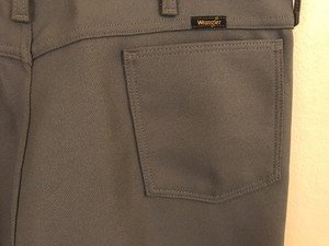 Vintage 1970s Gris Poliester Pantalones Wrangler 40 X 34 Hecho En