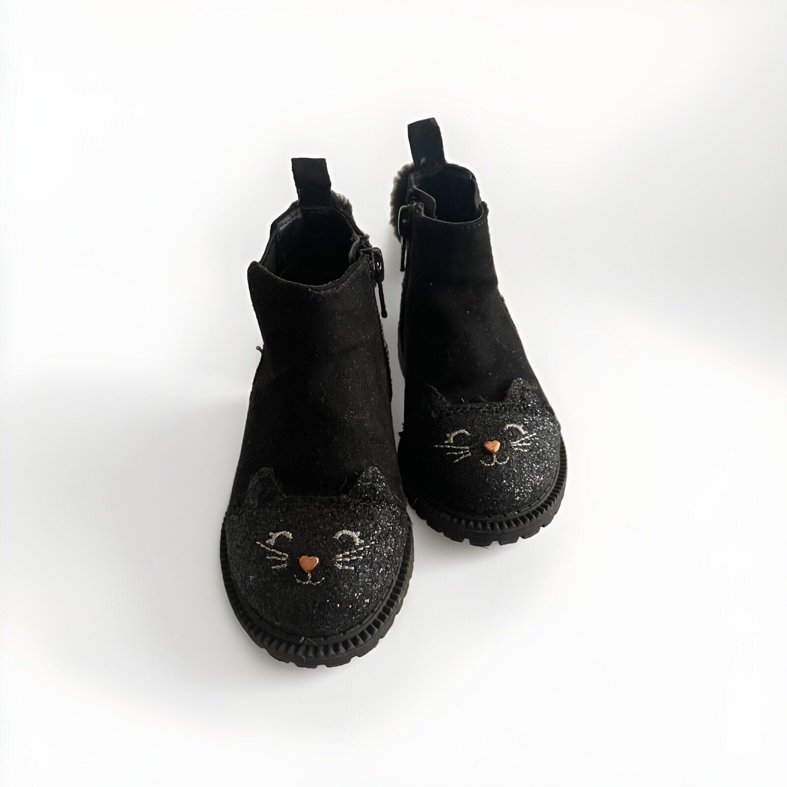 Girls Shoes Size 7 Old Navy Boots Toddler Black Cat Botas Zapatos Preowned