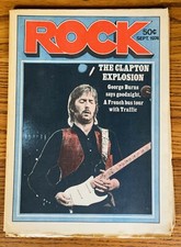 ERIC CLAPTON ROCK NEWSPAPER RARE 1974 Magazine George Burns Santana N Roll Music