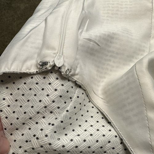 Vestido para mujer Kensie blanco con lunares negro ajuste sin mangas y llamaradas talla S-M - Imagen 9 de 11